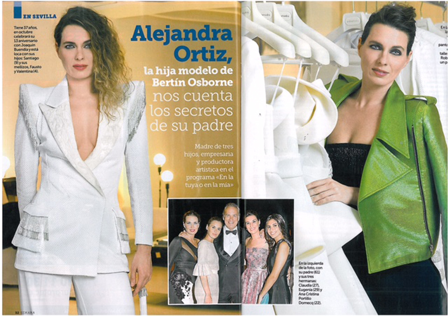 Shooting con Alejandra Ortiz vestida por Roberto Diz